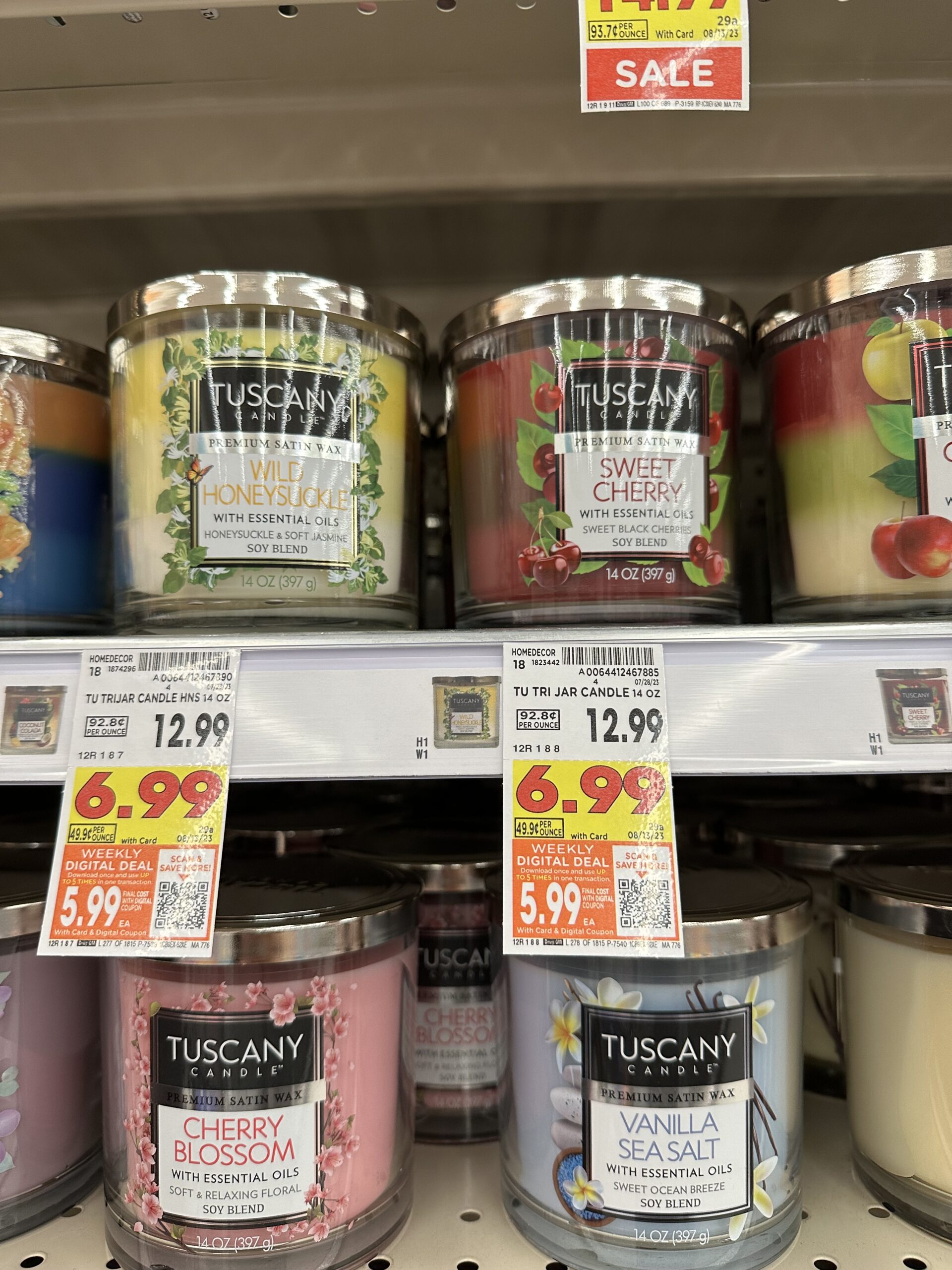 tuscany candles kroger shelf image 3