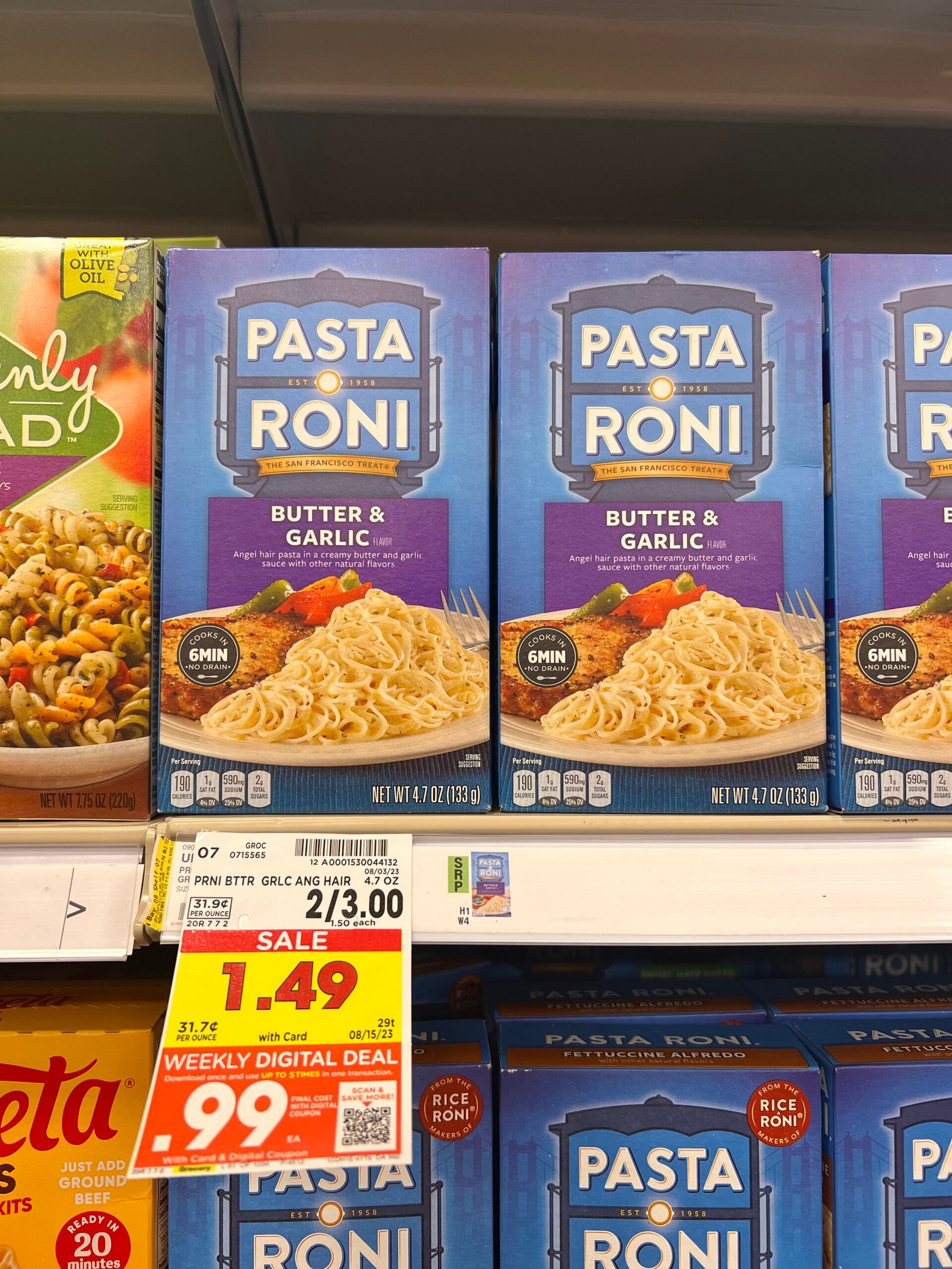 pasta roni kroger shelf image 1