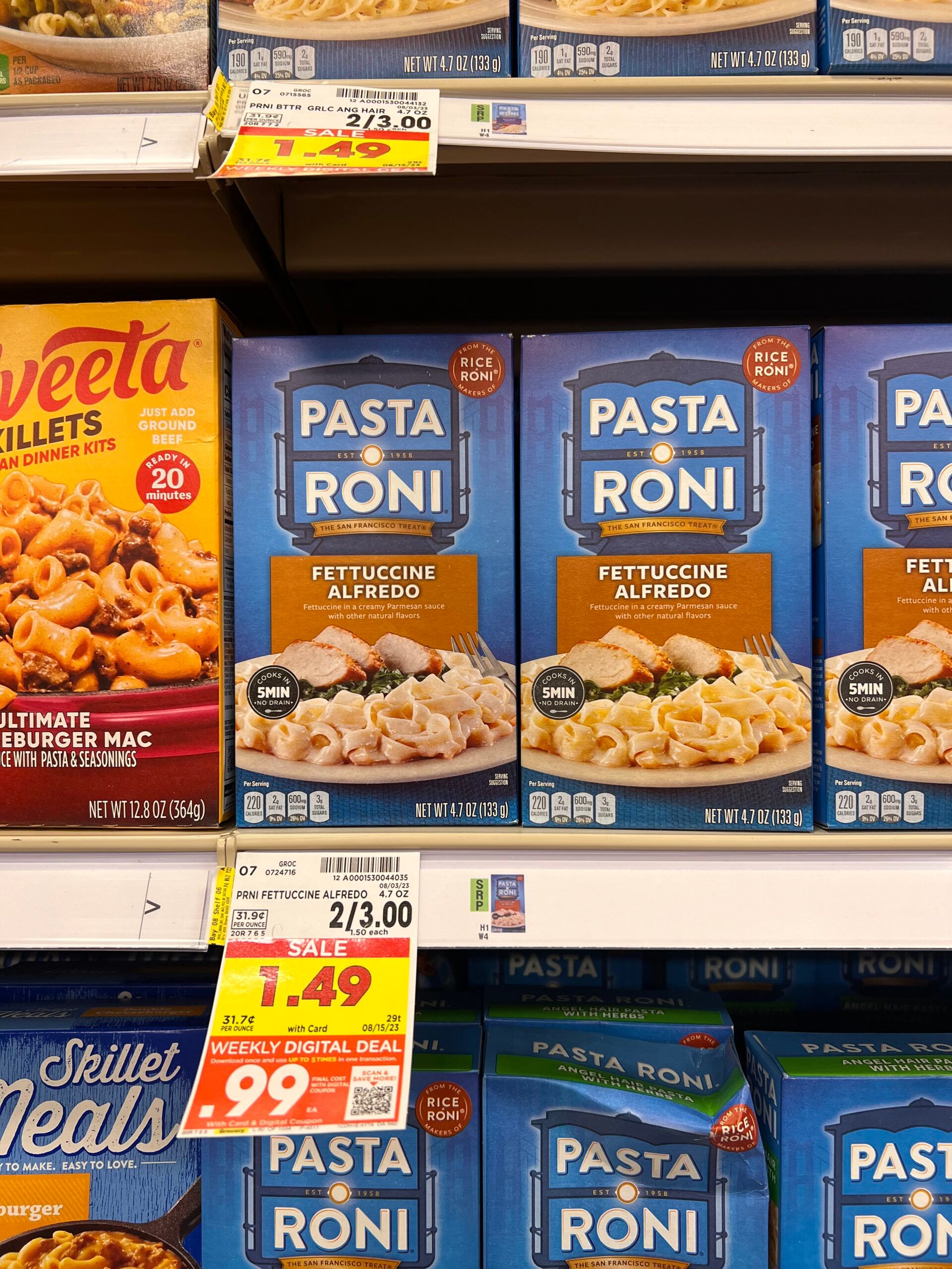 pasta roni kroger shelf image 2