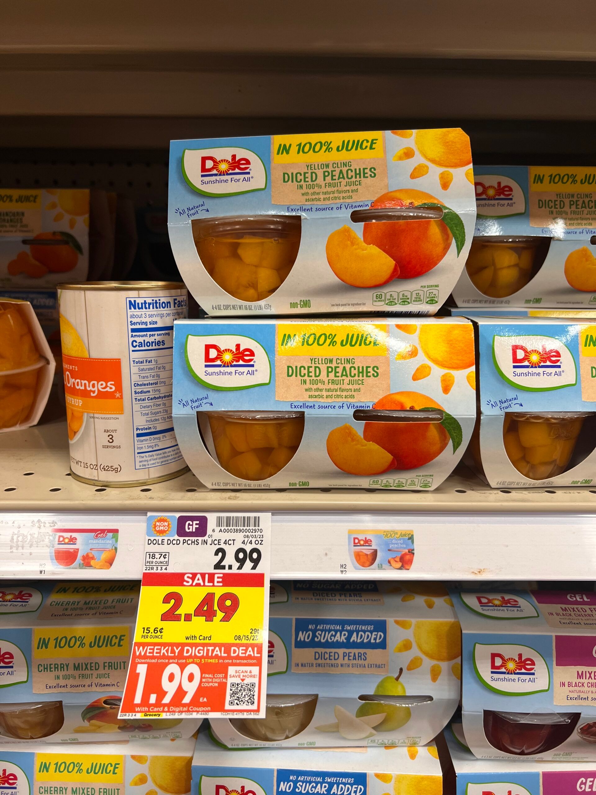 dole fruit cups kroger shelf image 6