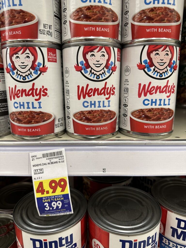 Wendy's Chili as low as $2.99! - Kroger Krazy