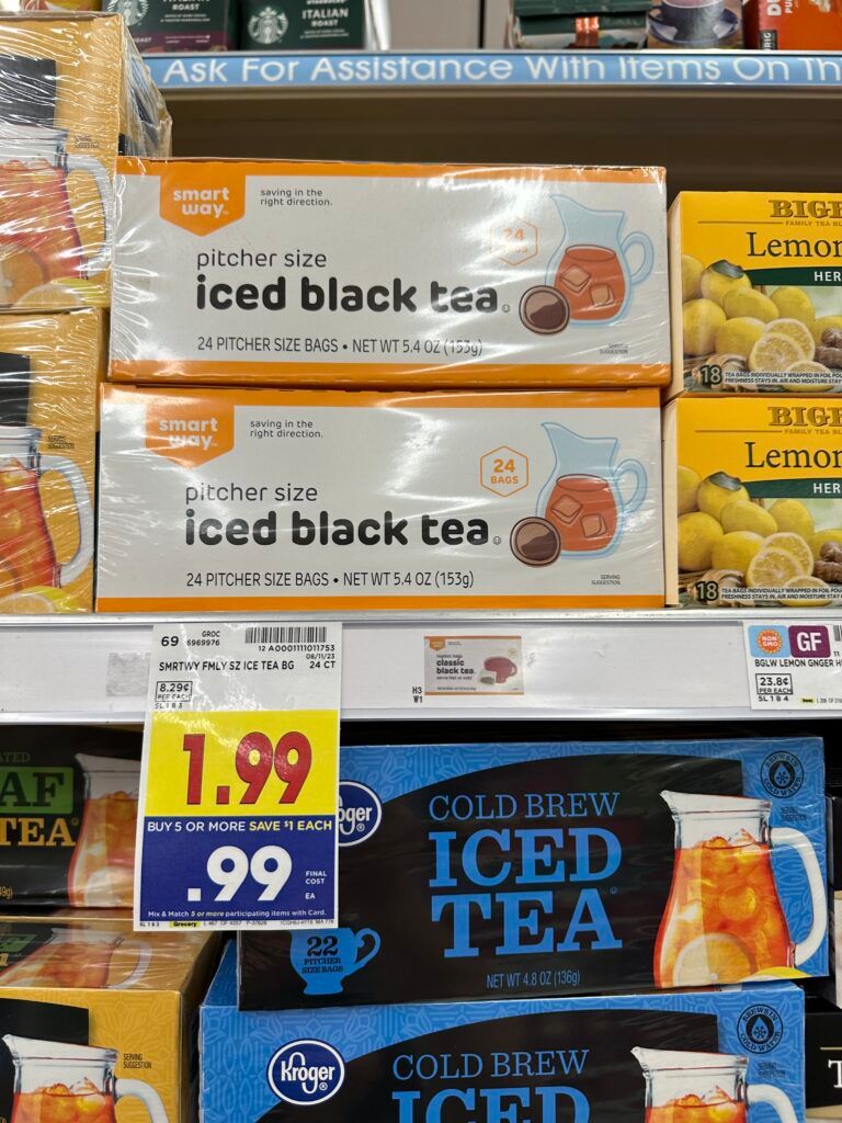 smartway tea kroger shelf image