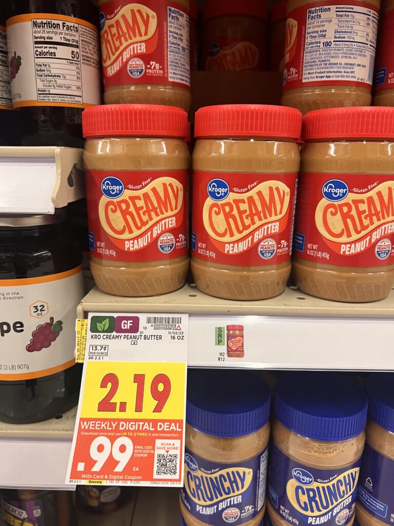 kroger peanut butter kroger shelf image 1