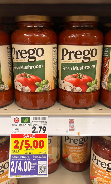 Prego Pasta Sauce as low as $2.00! - Kroger Krazy