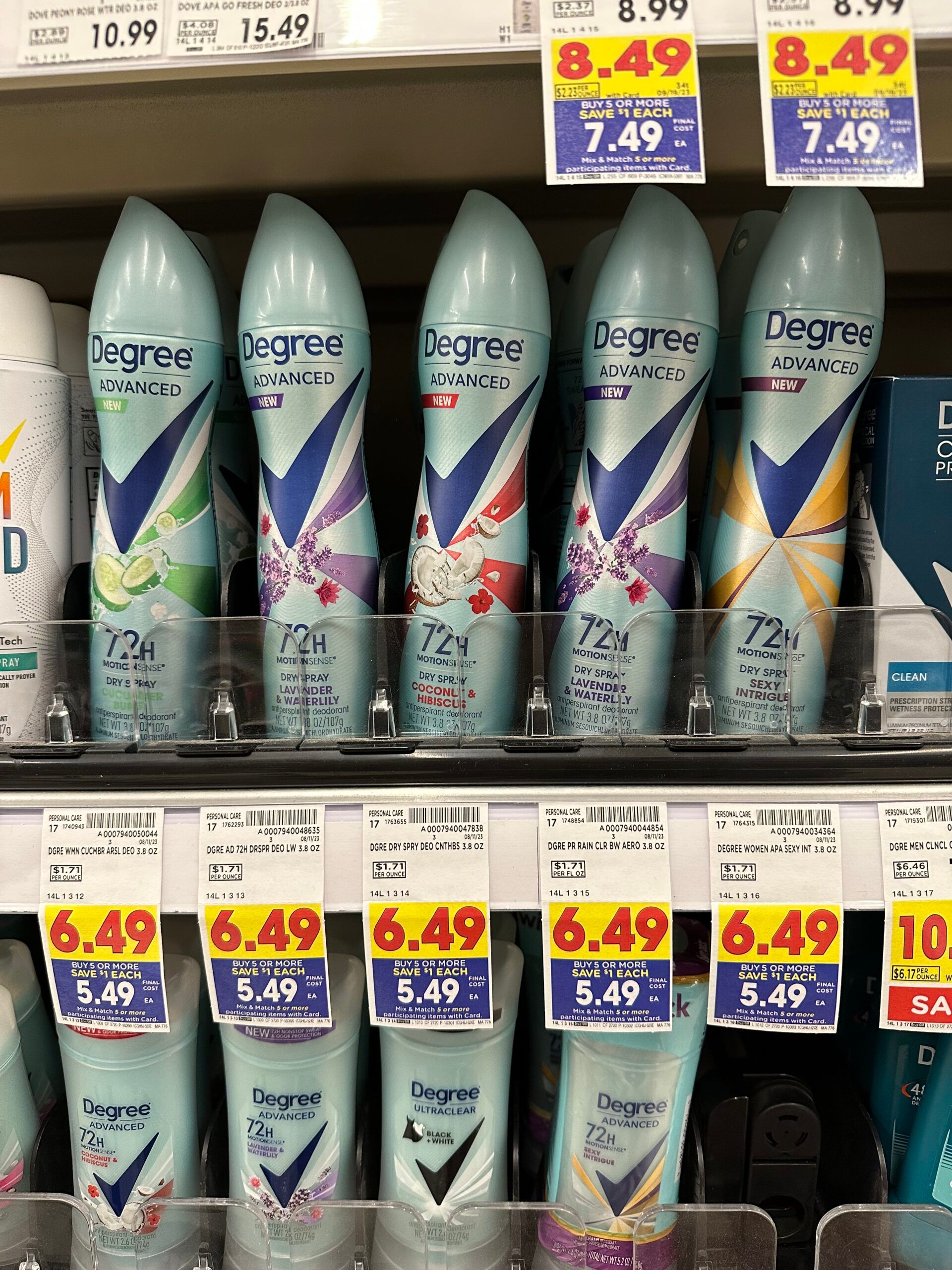 degree dry sprays kroger shelf image 1