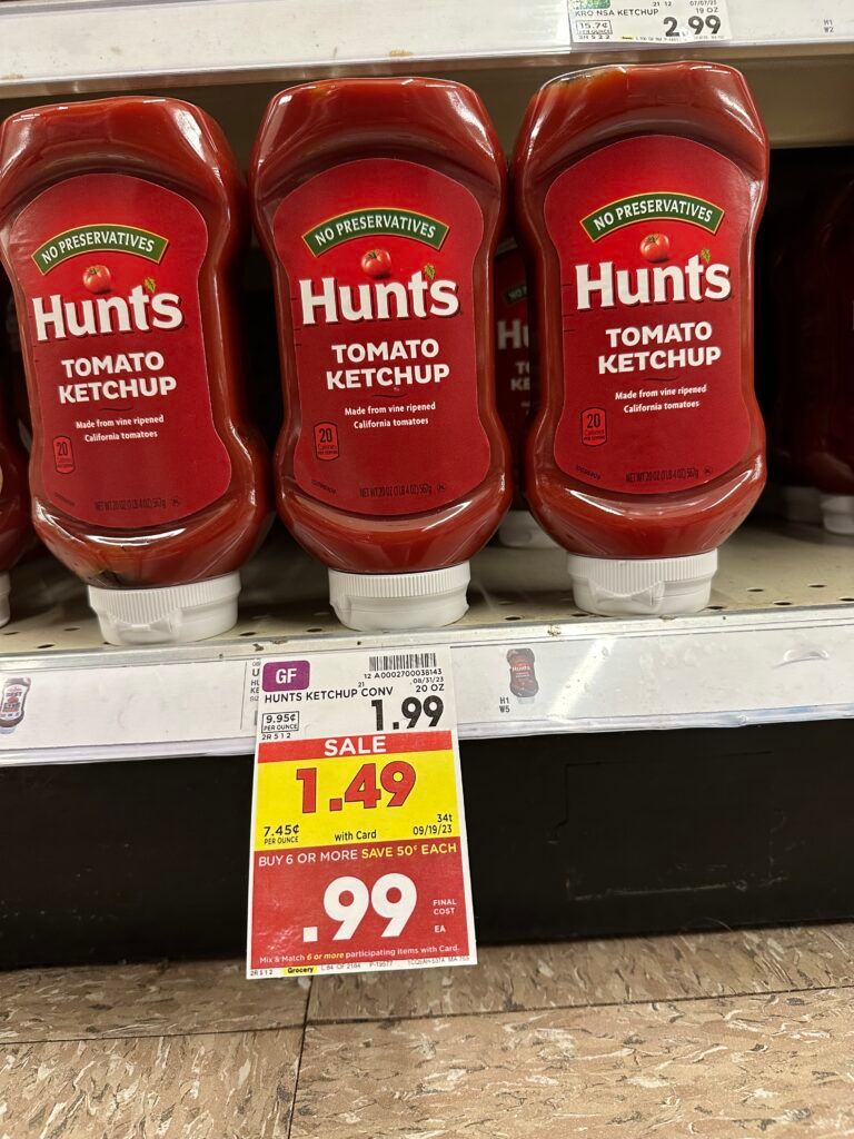 hunts ketchup kroger shelf image