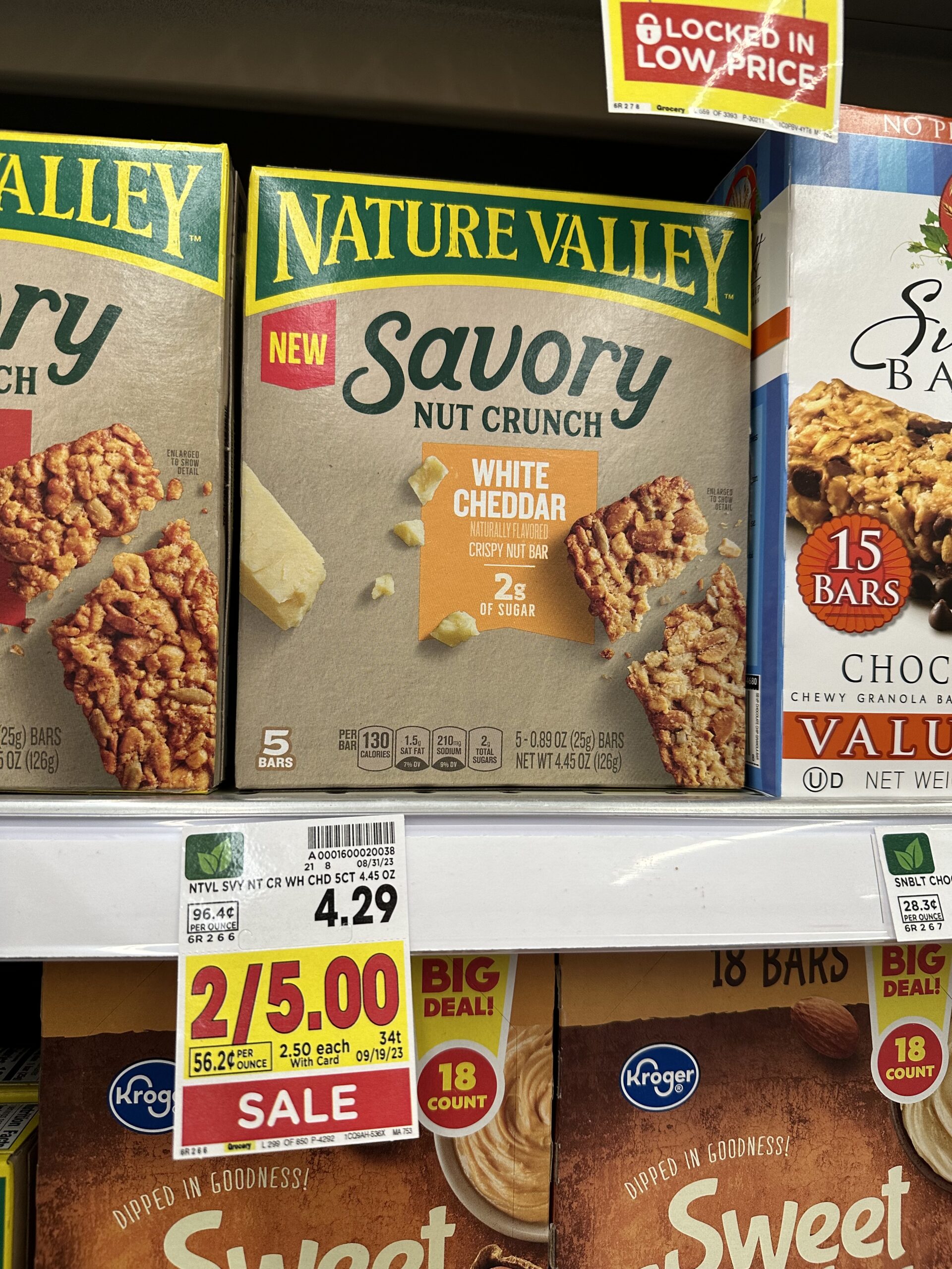 Nature Valley Savory Nut Crunch Bars, Everything Bagel, 5 Bars, 4.45 OZ 