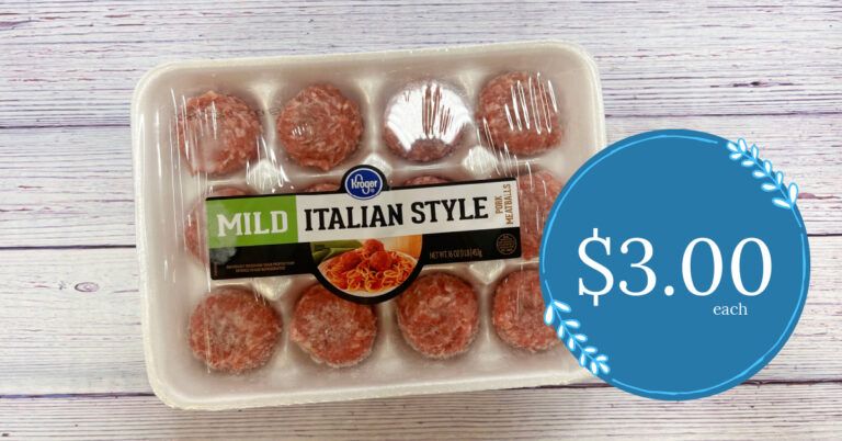 Kroger Italian Style Meatballs Buy One, Get One Free! - Kroger Krazy