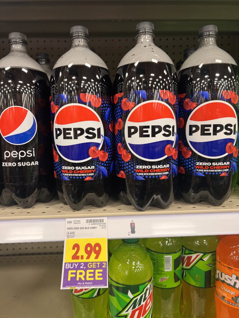 Pepsi Cola® Zero Sugar Soda Bottle, 2 liter - Kroger
