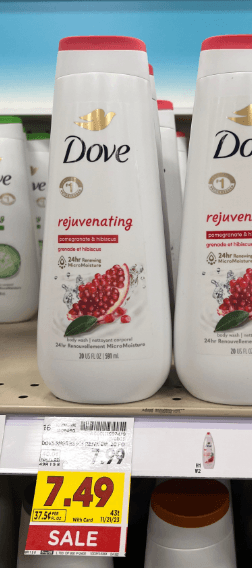 Dove Body Wash Kroger Shelf Image