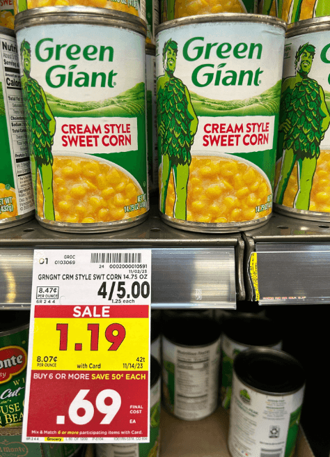 Green Giant Vegetables Kroger Shelf Image 