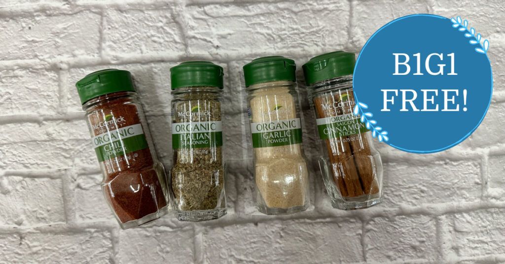 McCormick Organic Spices are B1G1 FREE at Kroger! - Kroger Krazy