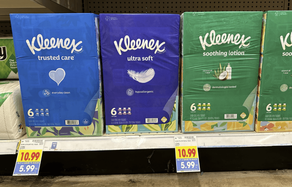 kleenex tissues kroger shelf image