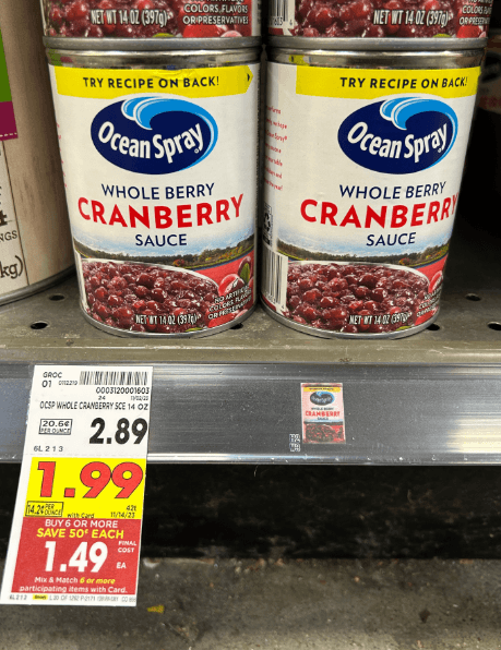 ocean spray cranberry sauce kroger shelf image 1