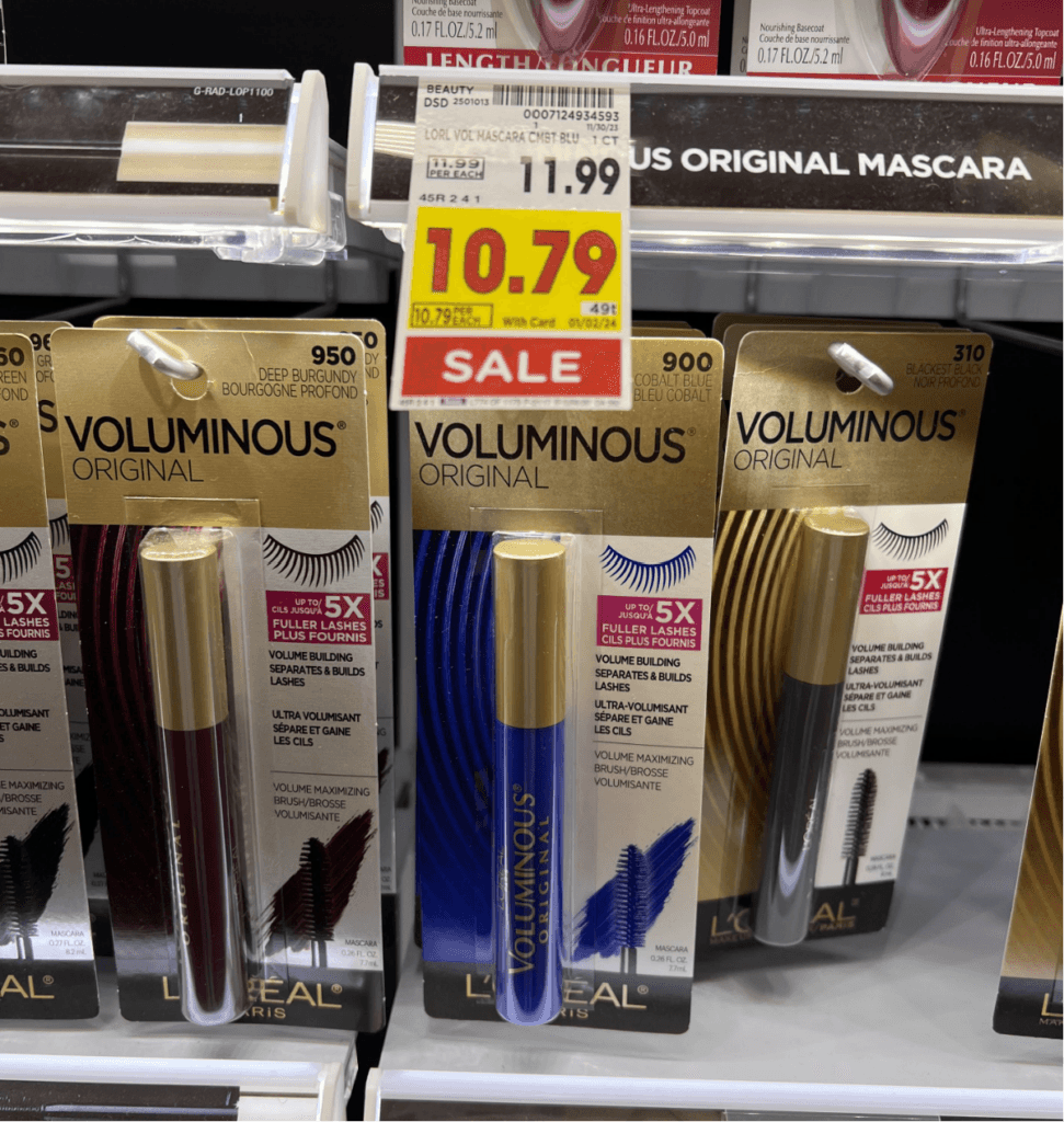 L'Oreal Voluminous Mascara Kroger Shelf Image