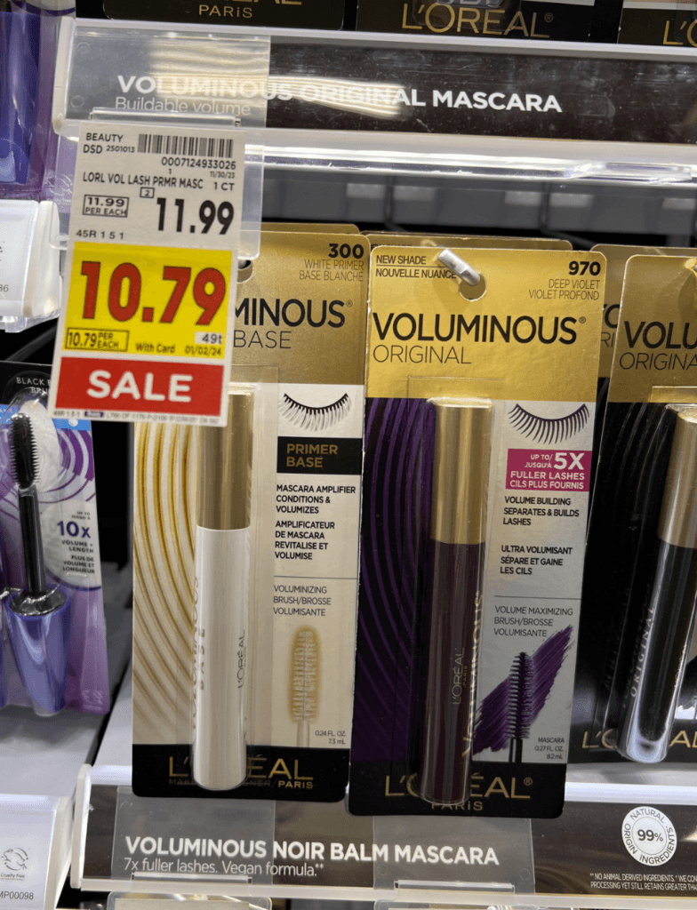 L'Oreal Voluminous Mascara Kroger Shelf Image