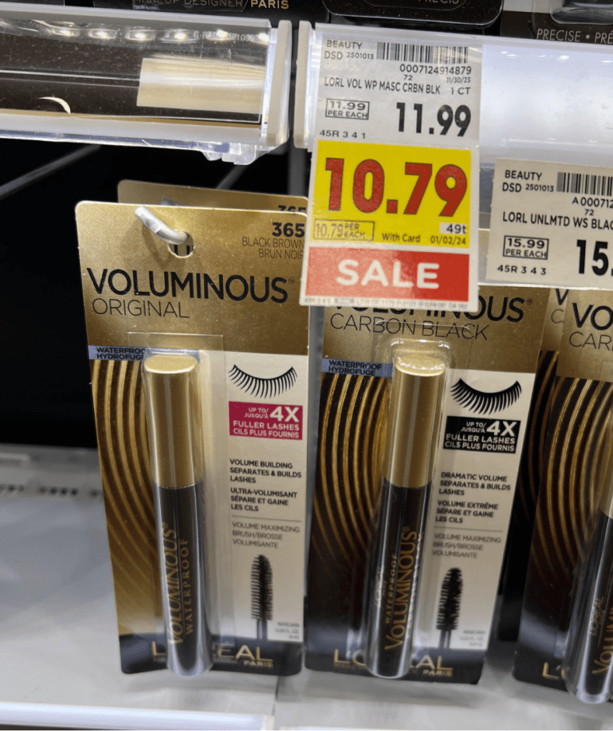 L'Oreal Voluminous Mascara Kroger Shelf Image