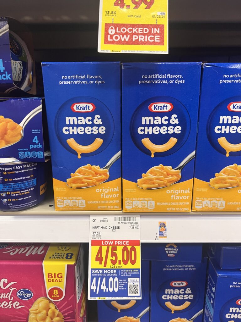kraft mac and cheese kroger shelf image 
