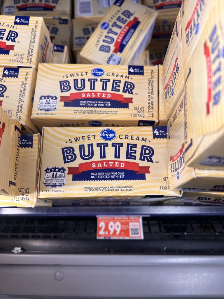 kroger butter shelf image