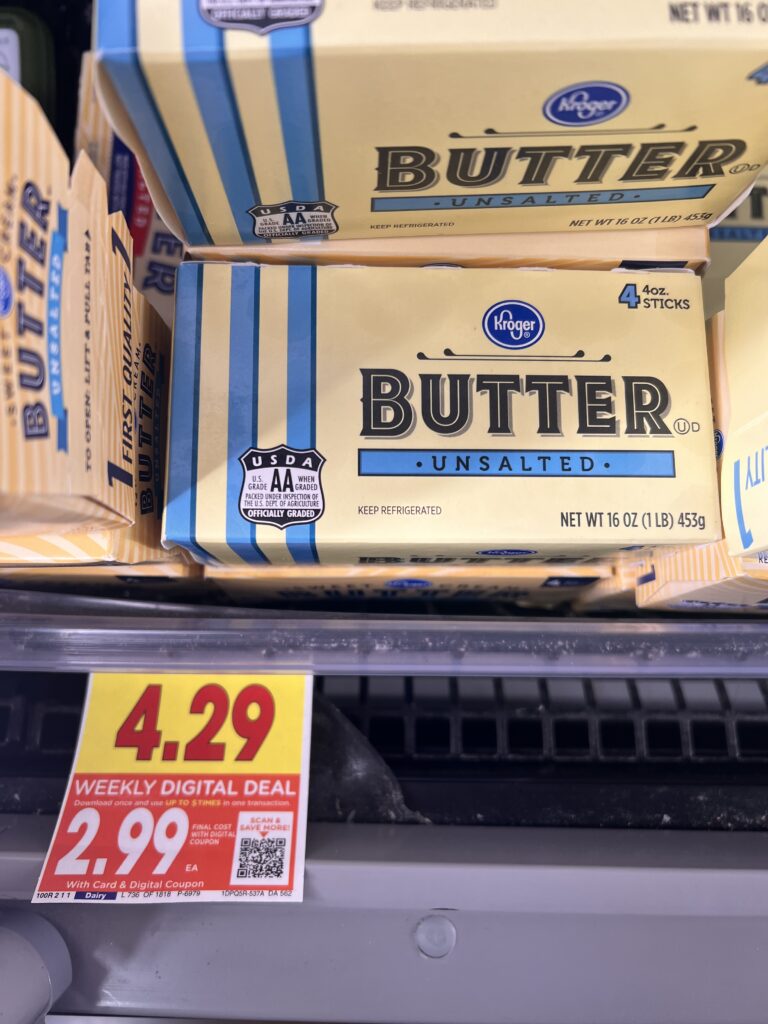 kroger butter shelf image