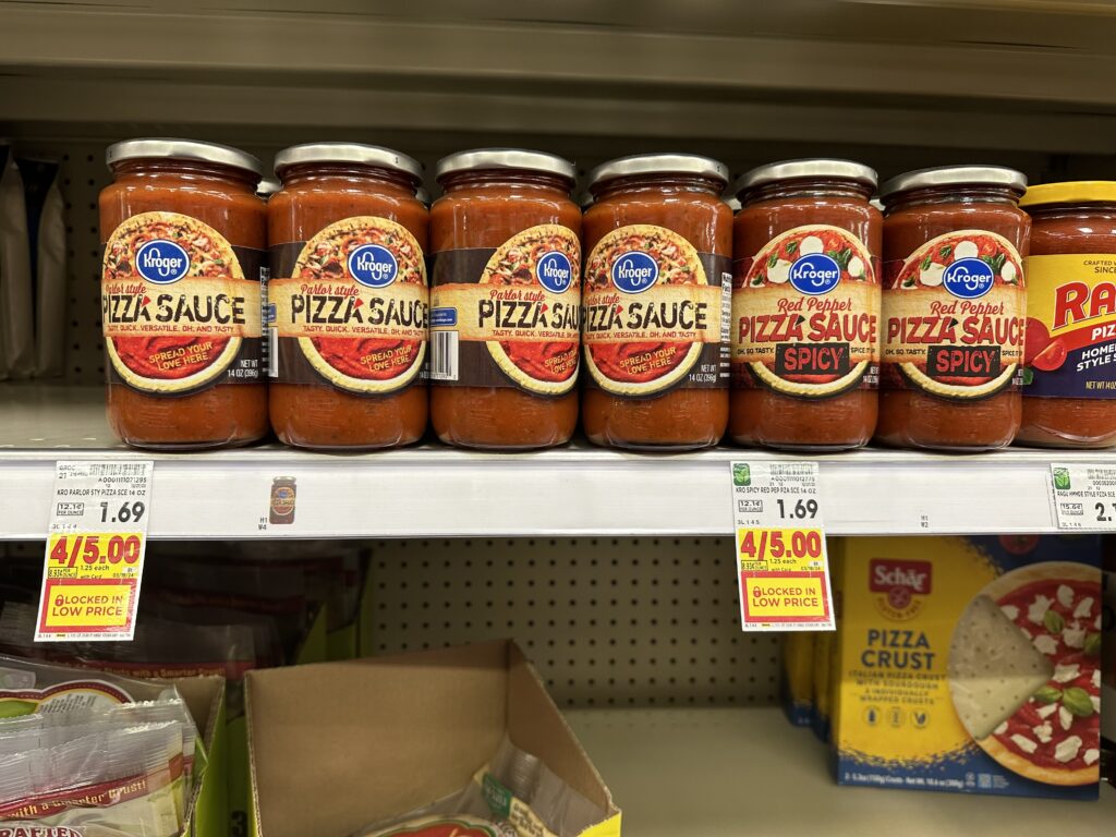 kroger pizza sauce shelf image