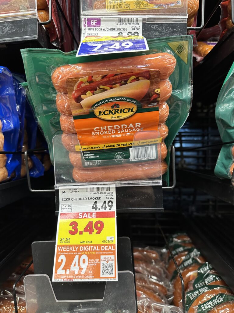 Eckrich sausage kroger shelf image