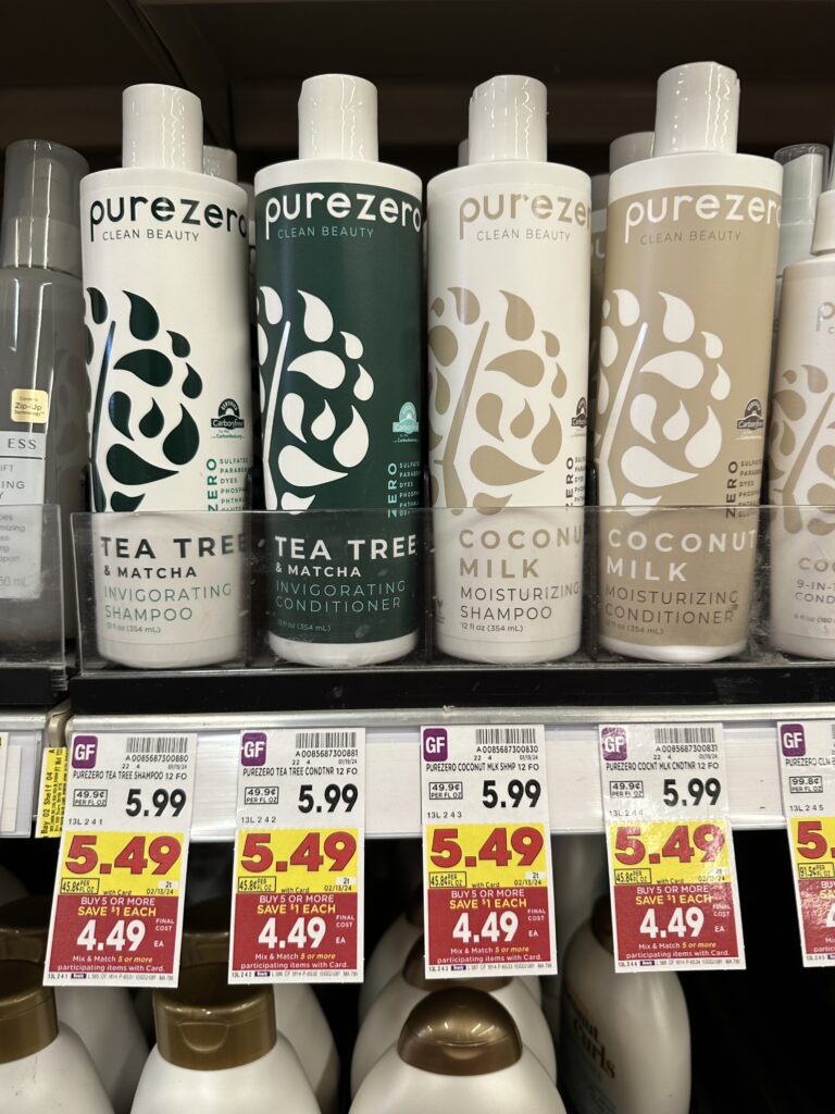pure zero shampoo or conditioner kroger shelf image