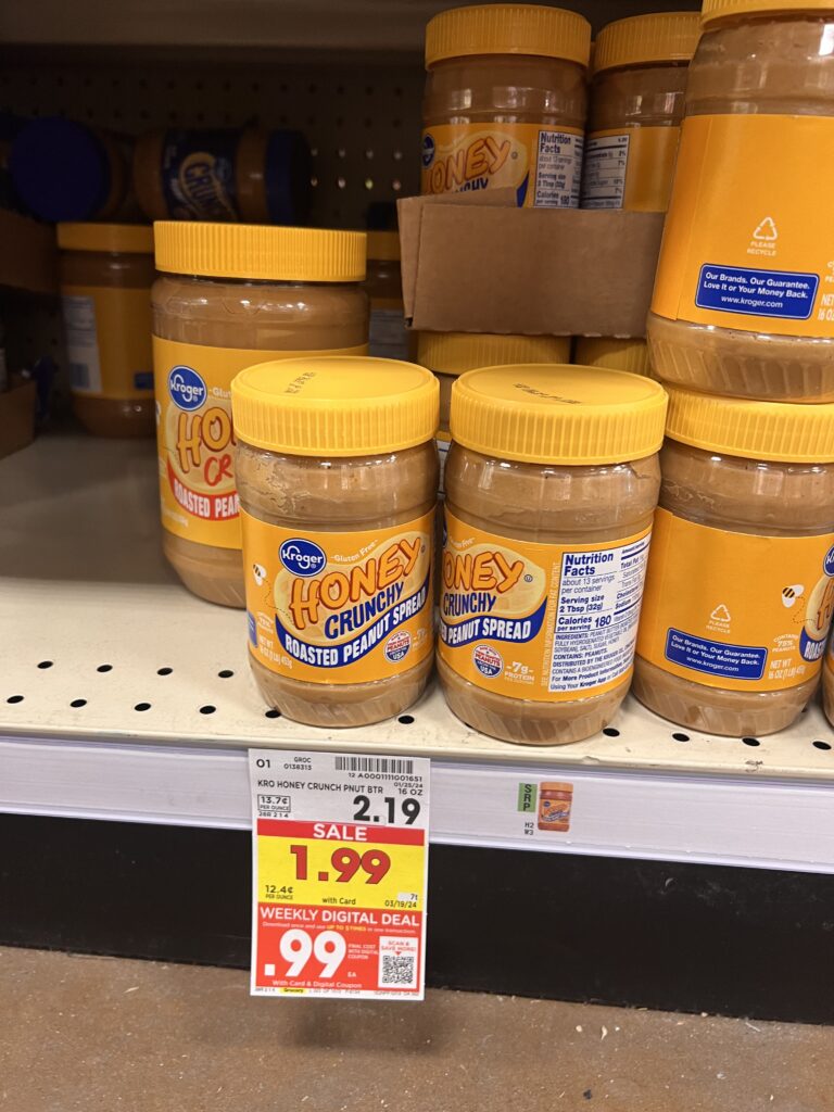 kroger peanut butter shelf image