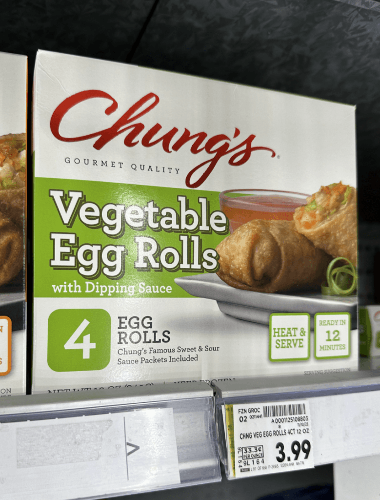 Chung's Egg Rolls Kroger Shelf Image