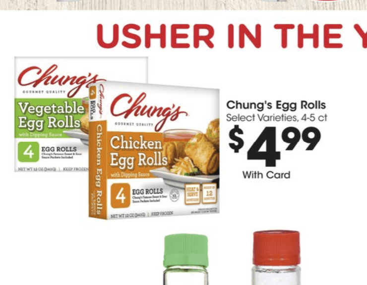 Chung's Egg Rolls Kroger Shelf Image