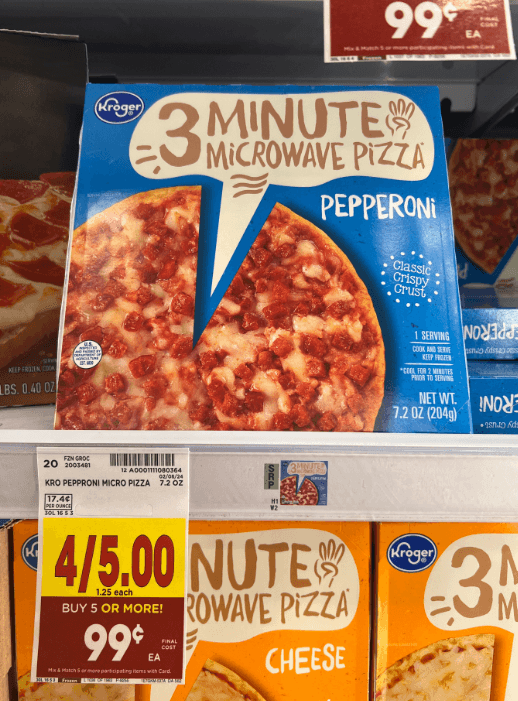 Kroger 3 Minute Microwave Pizzas are 99¢! - Kroger Krazy