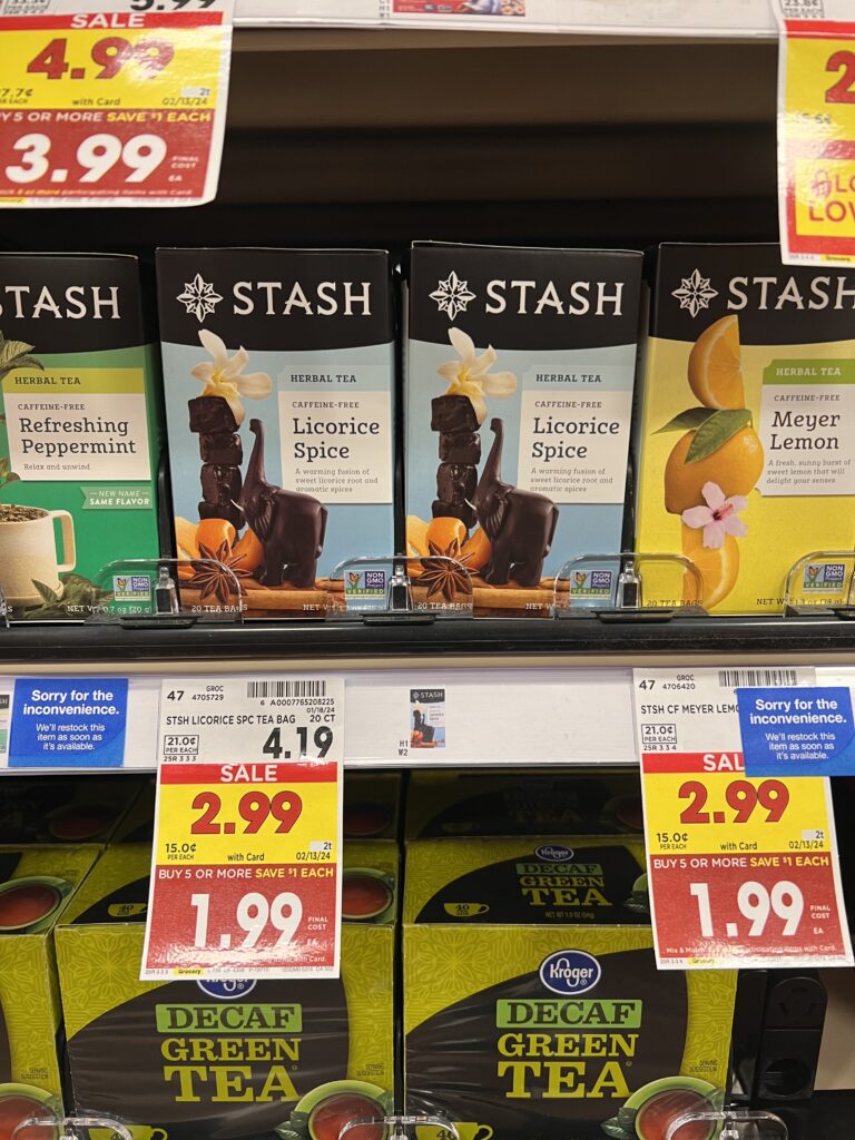 stash tea bags kroger shelf image