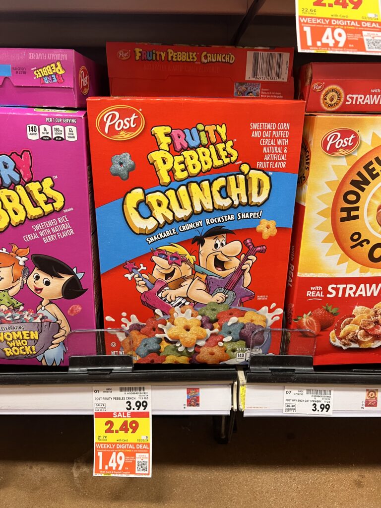 post cereal kroger shelf image