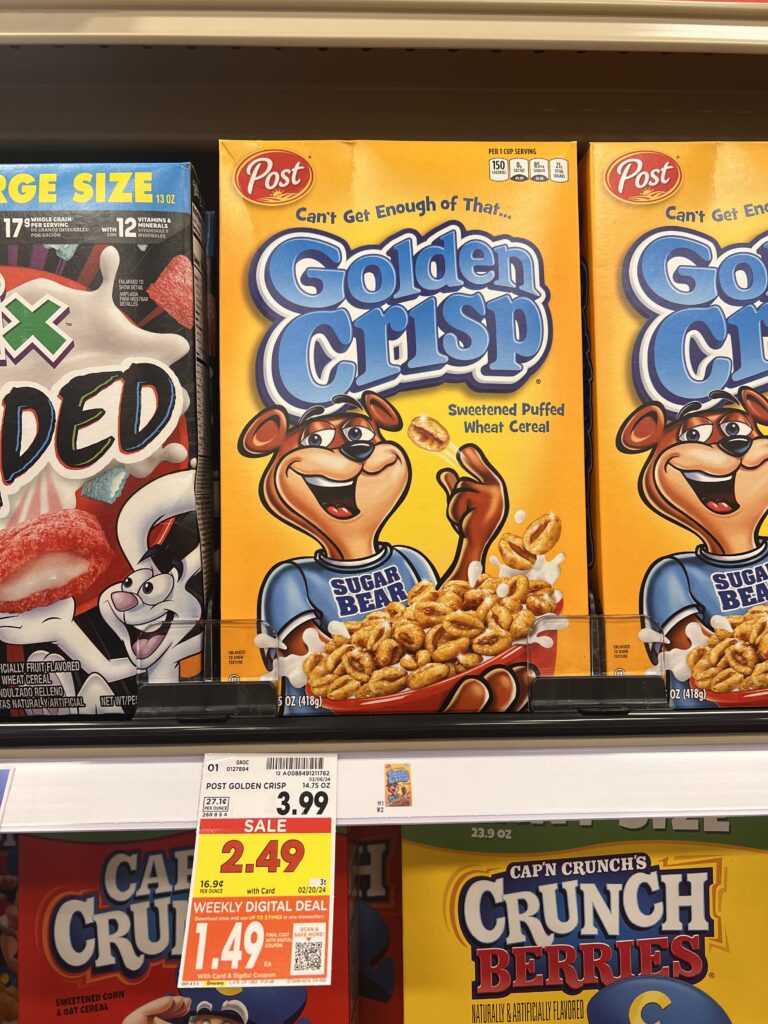 post cereal kroger shelf image