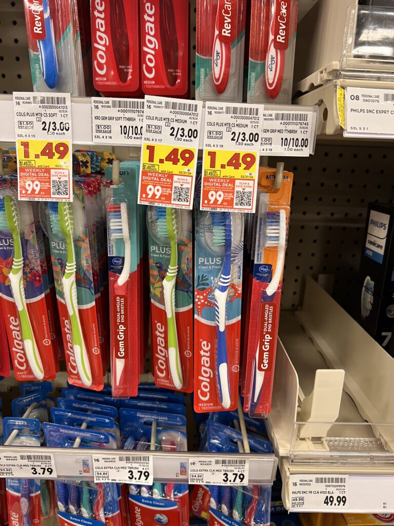 colgate toothbrushes kroger shelf image