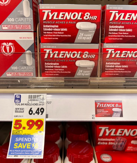 Tylenol Medication Kroger Shelf Image
