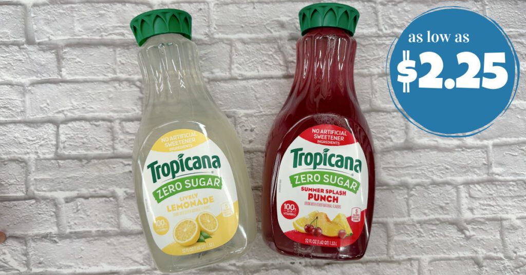 Tropicana Zero Sugar Drinks As Low As 2 25 Kroger Krazy