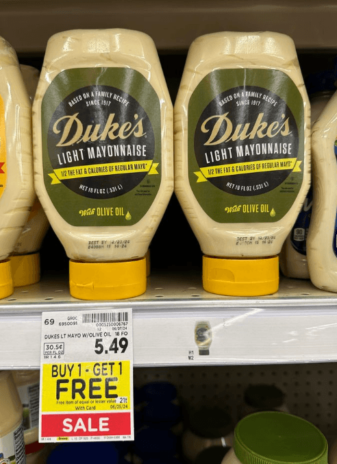 Duke's Mayonnaise Kroger Shelf Image