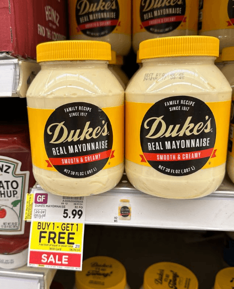 Duke's Mayonnaise Kroger Shelf Image