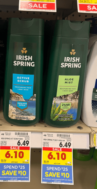 Irish Spring Body Wash Kroger Shelf Image