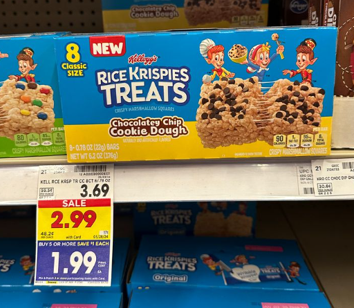 Kellogg's Rice Krispies Treats Kroger Shelf Image