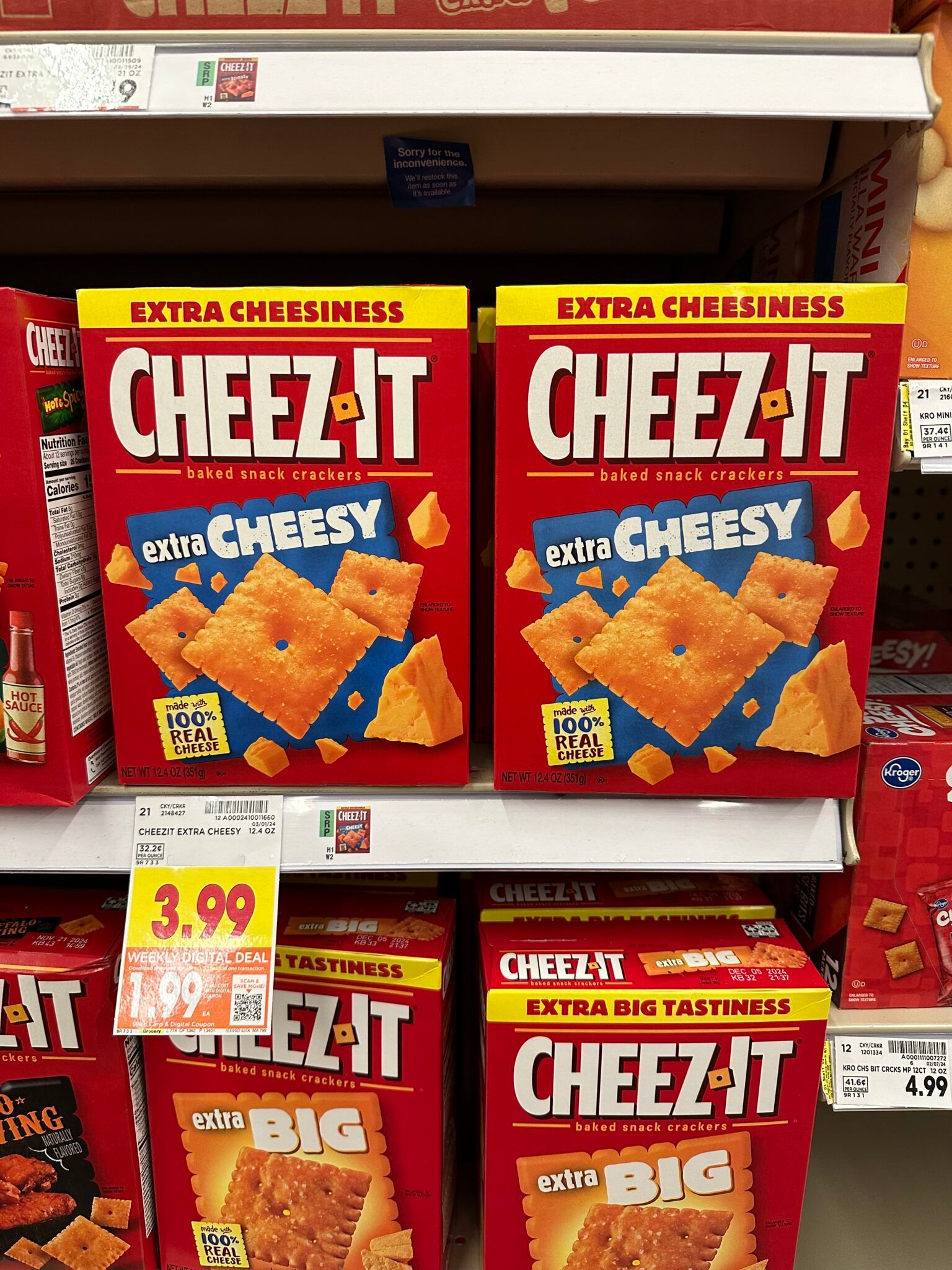 Cheez-It, Club or Town House Crackers as low as $1.99! - Kroger Krazy