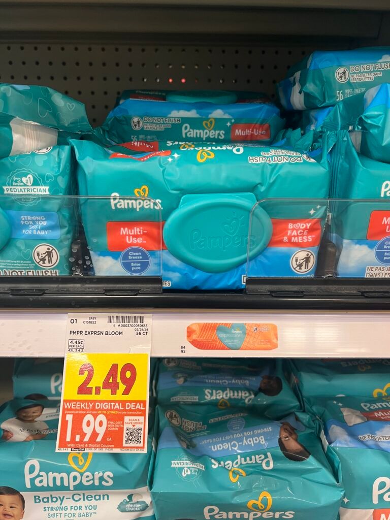 pampers wipes kroger shelf image