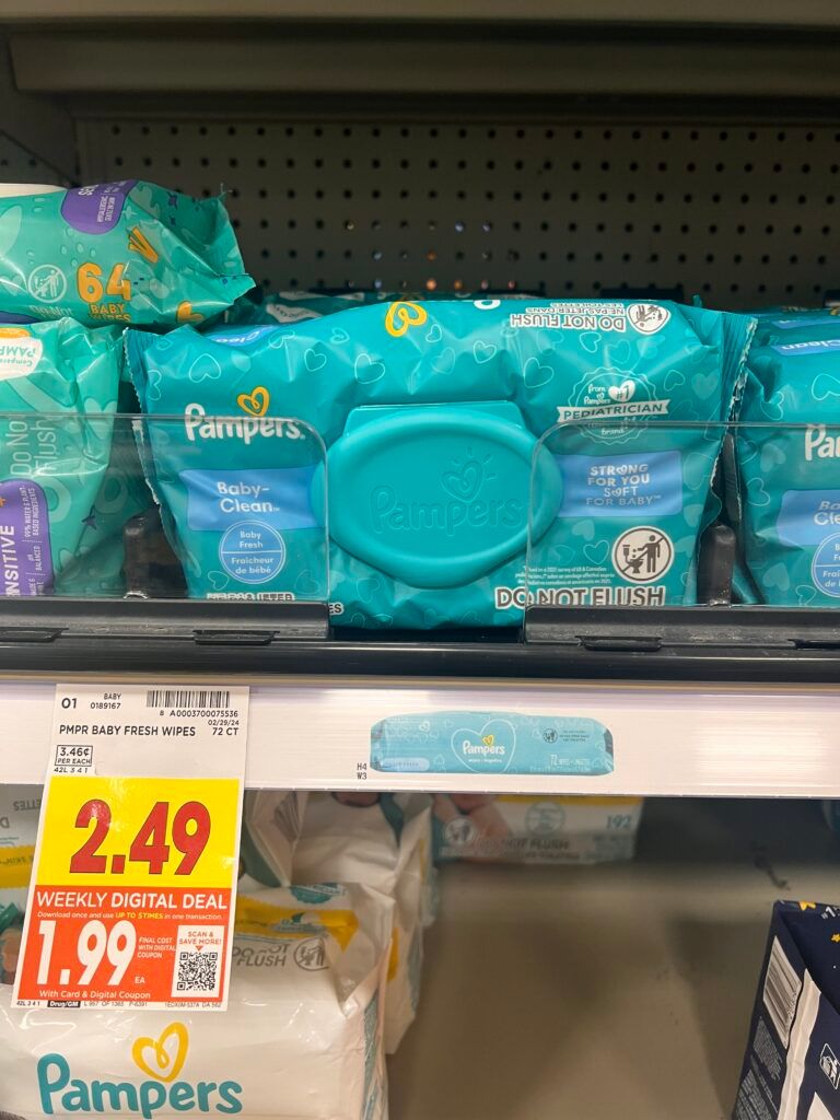 pampers wipes kroger shelf image