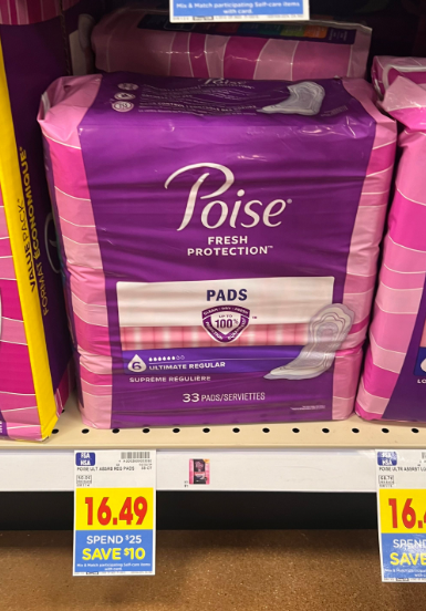 Poise Bladder Protection Pads Moderate Regular Length 66 Count - Voilà  Online Groceries & Offers