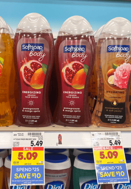 Softsoap Body Wash Kroger Shelf Image