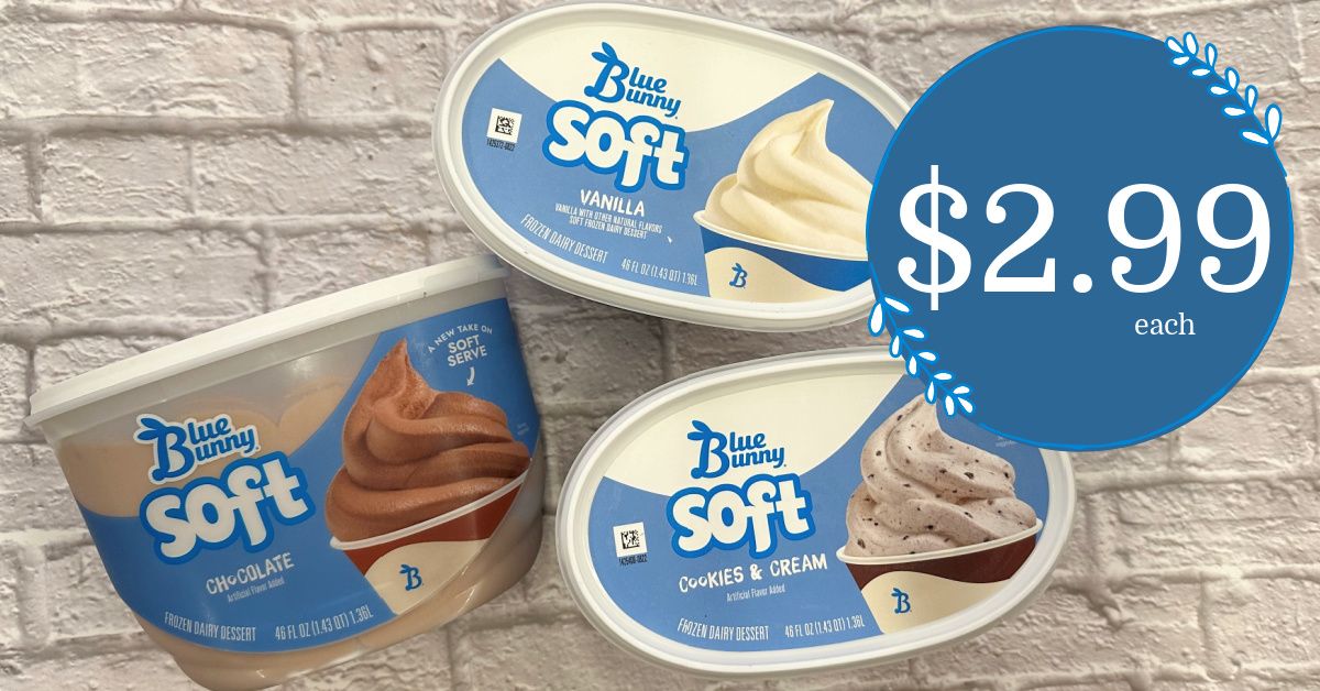 Blue Bunny Soft Dairy Dessert is B1G1 FREE at Kroger! - Kroger Krazy