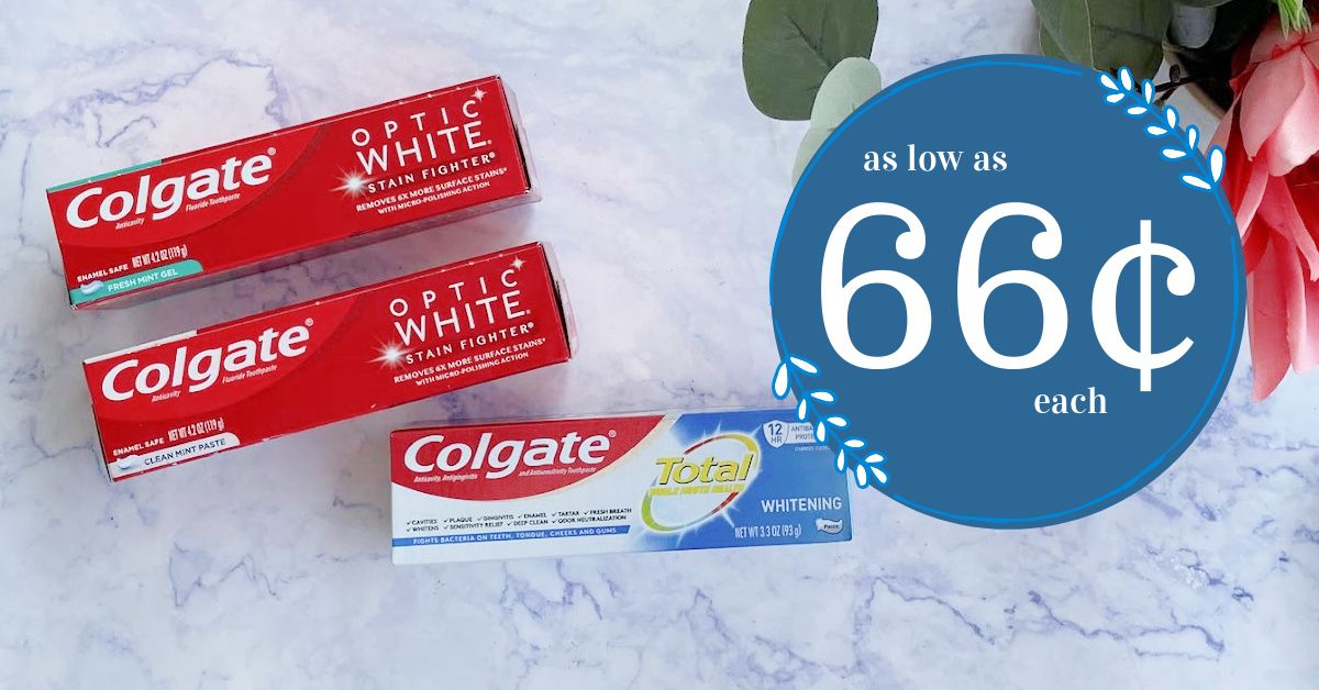 Colgate Optic White Total And Maxfresh Toothpaste As Low As Each