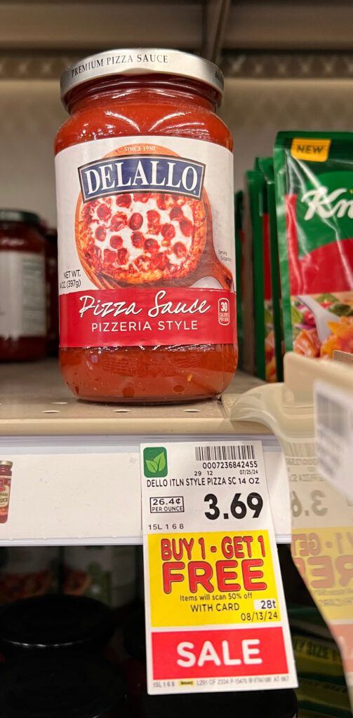 Delallo Pizza Sauce Kroger Shelf Image