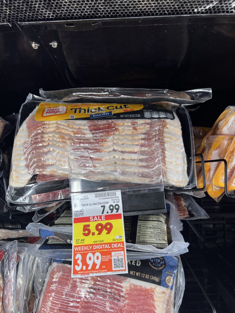 oscar mayer bacon kroger shelf image